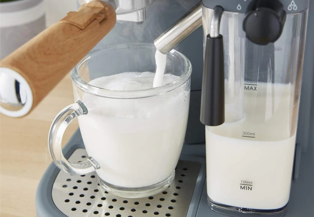 espresso machine and milk frother