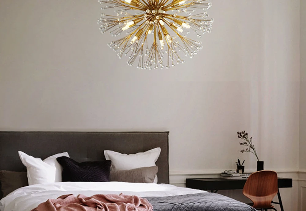 crystal and iron chandelier