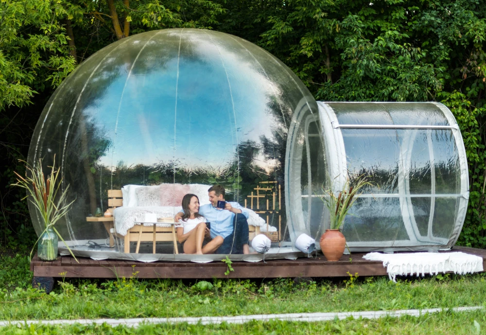 outdoor bubble tent for winter