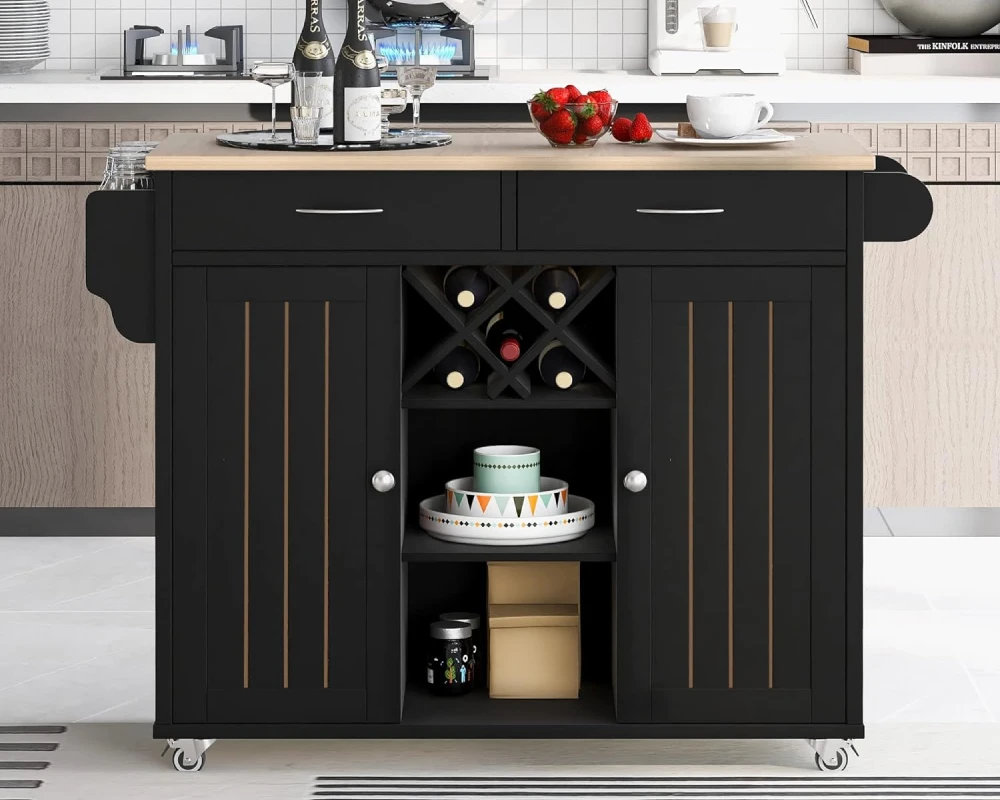 rolling small kitchen island