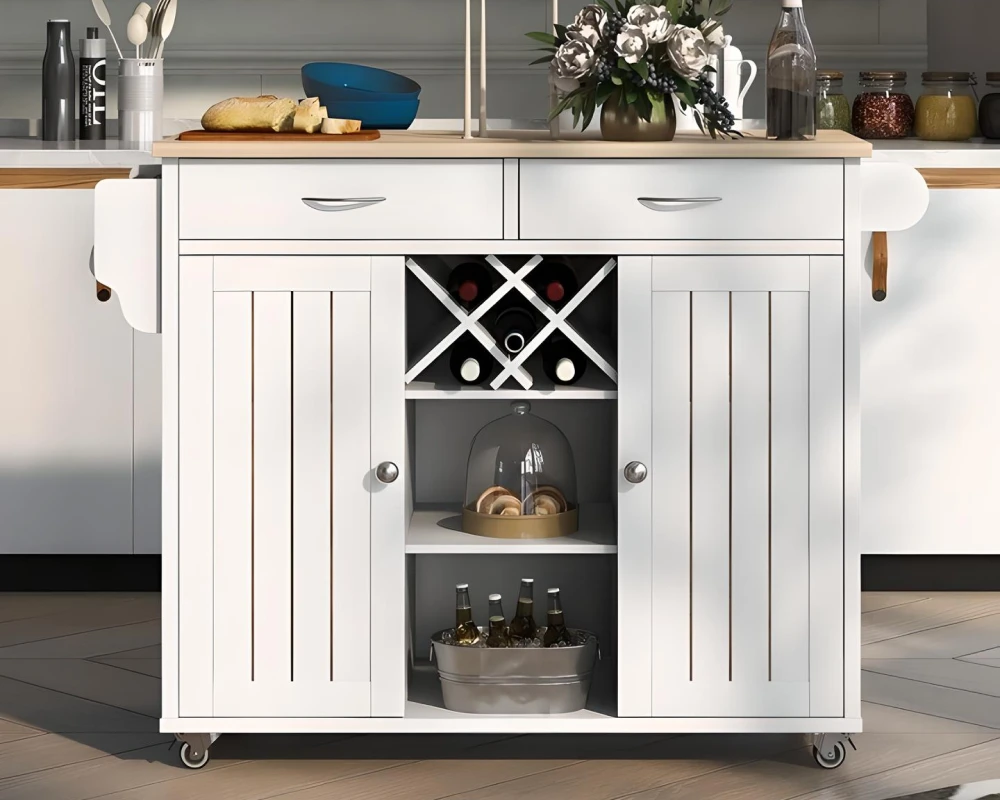 moveable kitchen island with storage
